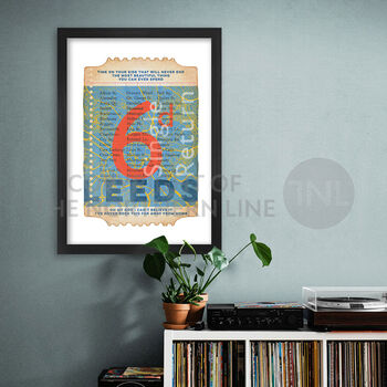 Leeds Ticket To Ride Poster Print, 4 of 4