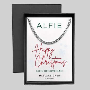 Stainless Steel Christmas Necklace Gift For Him, 4 of 8