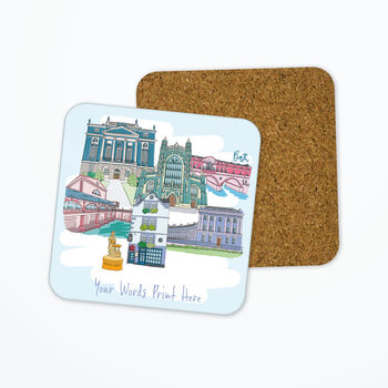 Personalised Bath Skyline Coaster, 2 of 3