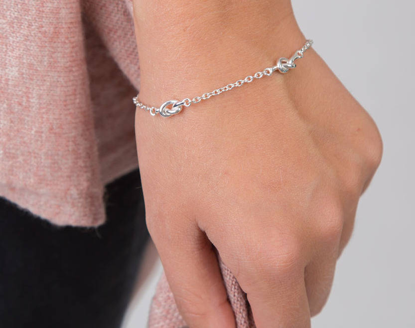 Silver Friendship Knot Bracelet, 1 of 10