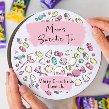 Personalised Pink Metal Round Sweetie Tin, 2 of 5