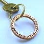 Personalised Family Names Copper Keyring, thumbnail 1 of 5