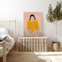 Female Portrait Illustration Art Print, thumbnail 2 of 3