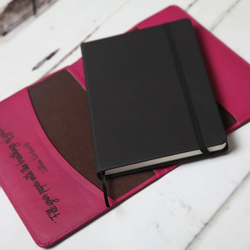 Personalised Luxury Leather Refillable Notebook, 11 of 12