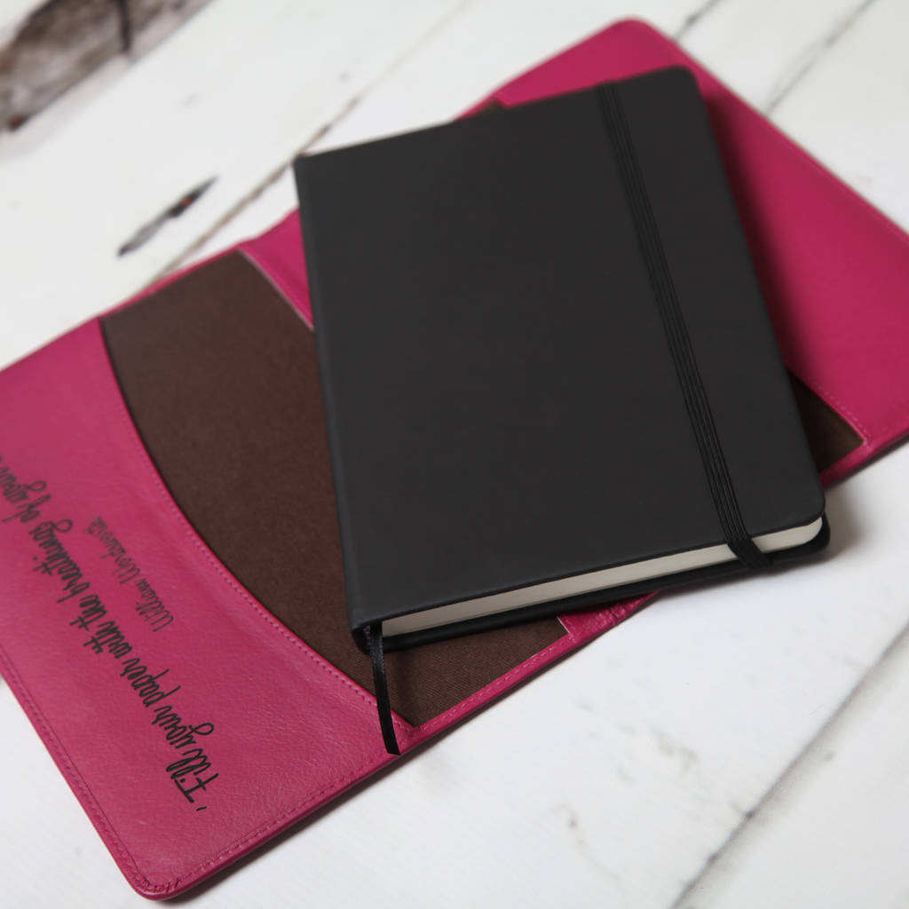 Personalised Luxury Leather Refillable Notebook By NV London Calcutta