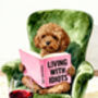 Your Own Dog Reading Book Wall Art Print, Customise Colours And Book Title, thumbnail 3 of 12
