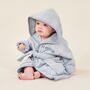 Personalised Blue Hooded Towelling Robe, thumbnail 1 of 5