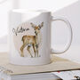 Personalised Name Painted Deer Office Gift Mug, thumbnail 1 of 4