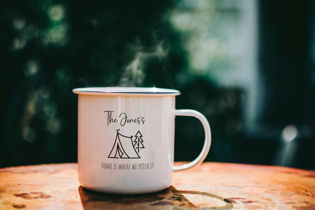 Personalised Enamel Camping Mug By Baby Pickle