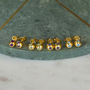 Gold Gemset Orb Earrings, thumbnail 2 of 8