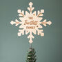 Personalised Family Snowflake Christmas Tree Topper, thumbnail 1 of 1