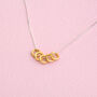 50th Birthday Five Gold Rings Charm Necklace, thumbnail 4 of 7