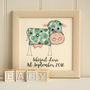 Personalised Cow Embroidered Framed Artwork, thumbnail 1 of 6