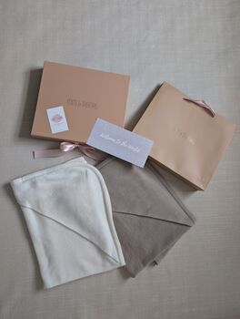 Personalised 100% Cashmere Hooded Baby Blanket Gift Boxed, 3 of 7