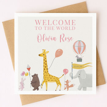 Personalised New Baby Card For Girl Or Boy, 2 of 6
