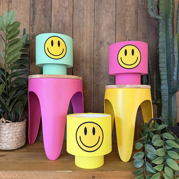 Sunshine Yellow Smiley Face Rechargeable Glow Lamp, 4 of 7