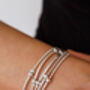 Silver Plated Multi Layered Magnetic Bracelet, thumbnail 4 of 8