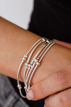 Silver Plated Multi Layered Magnetic Bracelet, 4 of 8