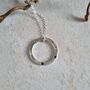 Hammered Silver Family Circle Birthstone Necklace, thumbnail 7 of 9