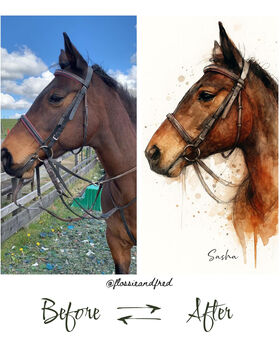Personalised Dog, Horse And Pet Watercolour Portrait, 9 of 12