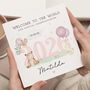 Personalised New Baby Bunny Bear Card For Granddaughter, thumbnail 1 of 7