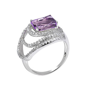 Amethyst 925 Sterling Silver Statement Ring, 3 of 5