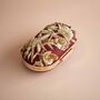 Maisha Maroon And Gold Embroidered Clutch, thumbnail 4 of 8