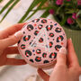 Personalised Leopard Print Round Jewellery Box, thumbnail 1 of 6