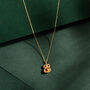 Real Ruby Gold Vermeil Plated Necklace July Birthstone, thumbnail 2 of 10