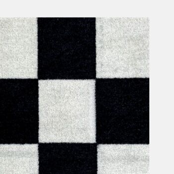 Checkerboard Doormat In Jet Black, 2 of 4