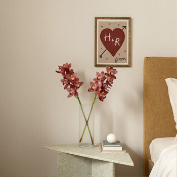 Personalised Forever Heart Couple's Initials Print, 9 of 11