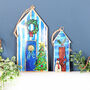 Blue Beach Hut Christmas Tree Decoratrion, Two Sizes, thumbnail 1 of 3