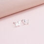 'Home Is' Sterling Silver Puppy Dog Ear Studs, thumbnail 3 of 5