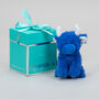 Personalised Mini Dark Blue Collectible Highland Soft Toy Cow, Gift Box, thumbnail 7 of 11