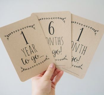 Kraft Wedding Countdown Milestone Cards, 2 of 5