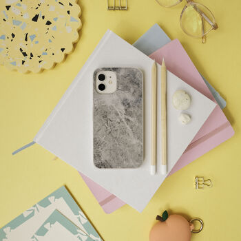 Grey Marble Eco Friendly, Biodegradable Phone Case, 6 of 8