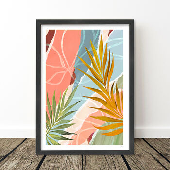 Colourful Abstract Leaf Art Print, 9 of 10