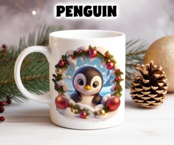 Personalised Christmas Animal Breakout Gift Mug, 3 of 7