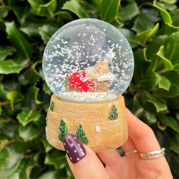 Christmas Snowglobe With Sleeping Mouse, 2 of 5