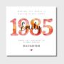 Personalised 40th Birthday Card 1985 Sister Daughter Granddaughter, thumbnail 1 of 2