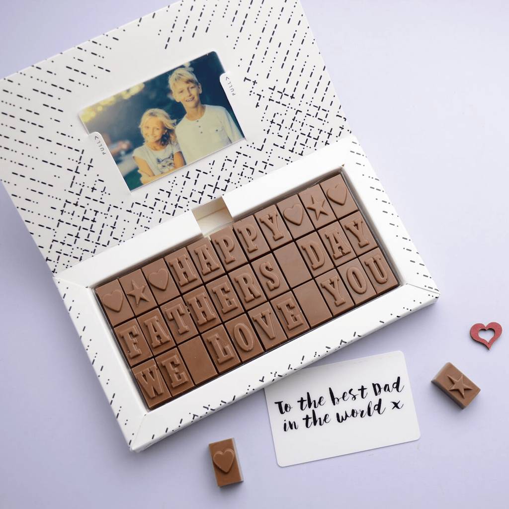 personalised chocolate card by morse toad chocolate messaging