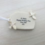 Handmade Porcelain Wedding Gift Tag With Doves, thumbnail 2 of 2