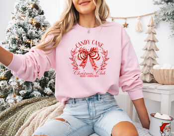 Candy Cane Christmas Club Sweatshirt, 11 of 11