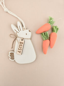 Set Of Four Personalised Wooden Easter Tree Decorations, 4 of 7