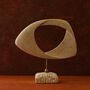 Abstract Travertine Hollow Sculpture, thumbnail 1 of 2