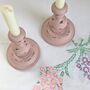 Pair Of Antique Hand Painted Candlesticks ~ 16, thumbnail 3 of 3
