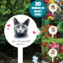 Personalised Cat Love Heart Memorial Grave Marker, thumbnail 1 of 12