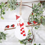 Snowman And Robins Christmas Tree Decoration, thumbnail 1 of 3
