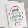 'Happy Christmas' Christmas Trees Card, thumbnail 2 of 3