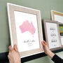 Personalised Australia Engagement Map Print, thumbnail 1 of 9